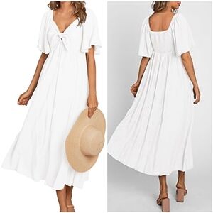 Pretty garden white dress.